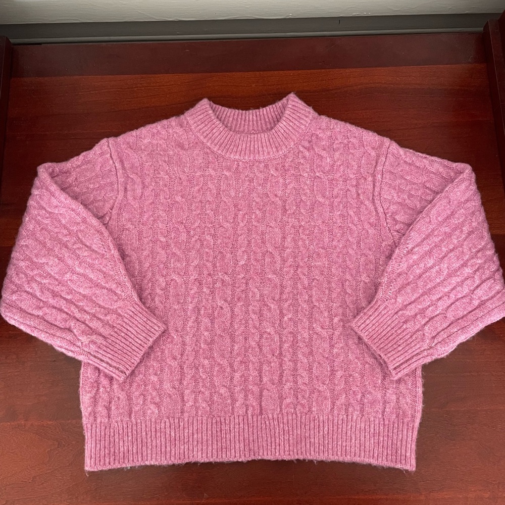 NWOT Zara Toddler Girl Purple/Pink Cable Knit Sweater